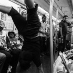 Showtime dancers on the 5 train from the Bronx