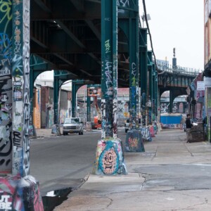 Long Island City Street art in Long Island city under the train tracks