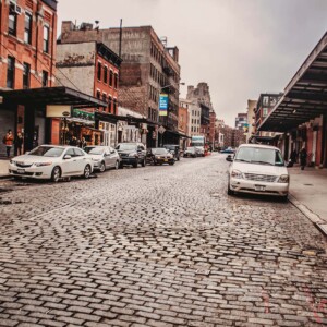 Meat Market A photo of a cobblestoned W. Village street in the meat market.