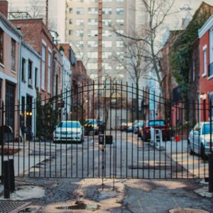 Washington Mews A private, grated street in the W. Village