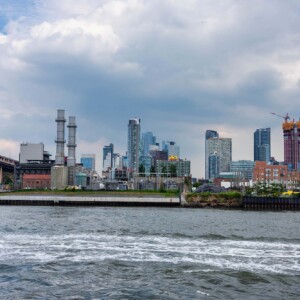 New York City A view of New York city from the ferry