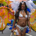 Labor Day West Indian Parade (Carnival) dancer dressed in elaborate costume